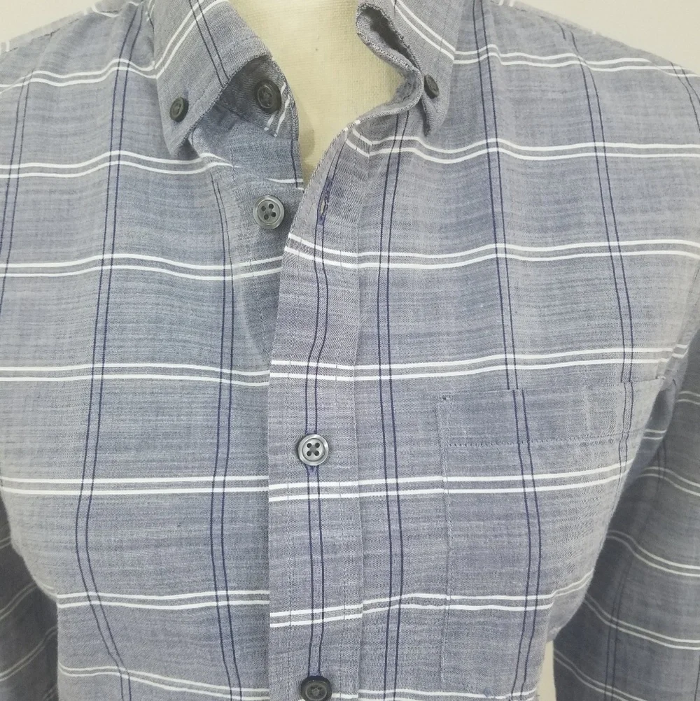 Plaid Banana Republic button front dress shirt